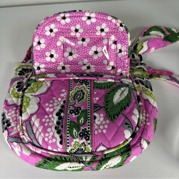 EUCVera BradleyPriscilla Pink Lizzy Crossbody/Small AdjustableStrap OrganizerBag - Picture 7 of 12